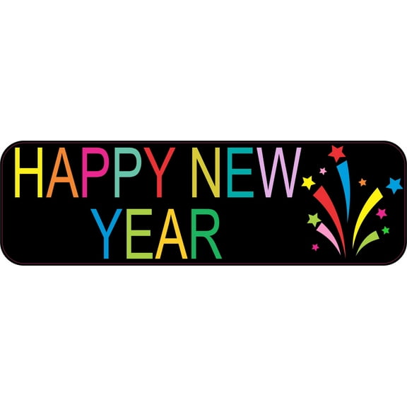 10in x 3in Happy New Year Magnet Car Door Magnetic Truck Sign