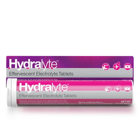 Hydralyte Effervescent Electrolyte Tablets Berry, 20