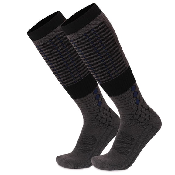 Bxsruta Men's Thermal Over-the-Calf Ski Socks with Merino Wool for Cold Weather Hiking & Snowboarding, Durable, Breathable, Multi-Sport Outdoor Socks