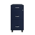 thumbnail image 3 of Space Solutions 18" Deep 3 Drawer Mobile Letter Width Vertical File Cabinet, Navy, 3 of 6