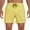 Yellow, variant on hlysgo Mens Board Shorts no Liner Drawstring Solid Color Swimming Trunks Quick Dry Beach Short with Pockets Summer Swimwear Travel Bathing Suits Red S