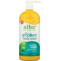 Alba Botanica Very Emollient Sparkling Mint Bath & Shower Gel, 32 oz.