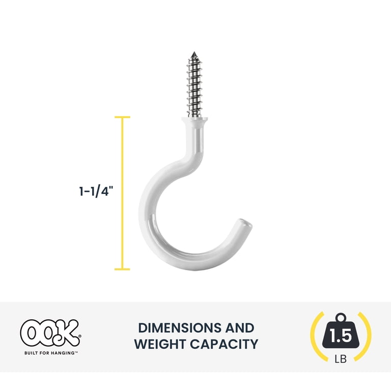 1 lb hook on weights IronKeep QuickHang – ¼” USA Steel Quick-Attach Rack Storage Hook The screw Hook Weights Stainless Steel ASTM