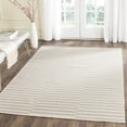 thumbnail image 2 of SAFAVIEH Montauk Raeyln Geometric Cotton Area Rug, Ivory/Light Grey, 6' x 6' Square, 2 of 8
