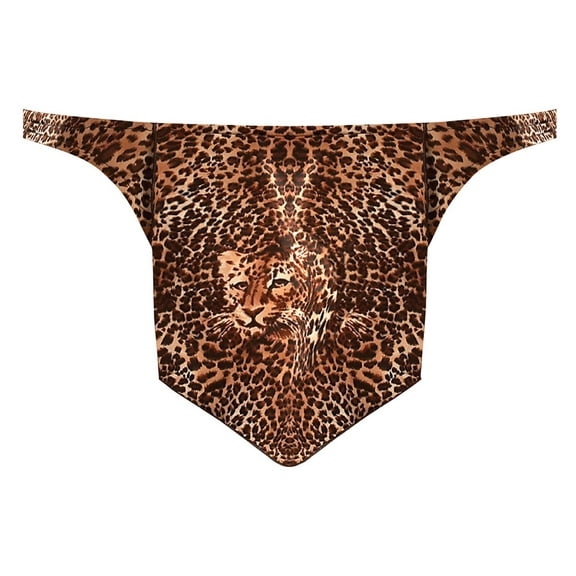 MALE POW TARZAN THONG LOIN CLOTH Leopard Animal Print Men's Underwear Costume
