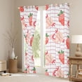 thumbnail image 3 of jejeloiu Cute Axolotl Black Out Curtains,Pink Cartoon Strawberry Curtains Pack of 2 (42x63 Each),Geometric Stripe Lines Bedroom Curtains For Girls Kids,Super Cozy Room Decor, 3 of 6