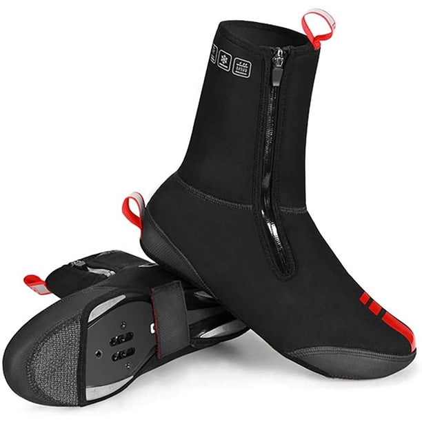 Bireegoo 1 Paar Unisex Fahrrad Überschuhe Warm Überschuhe für Radfahren Fahrrad Winter Kälteschutz Thermo Überschuhe mit Reißverschluss Radfahren Zhivalor LN-2438-2