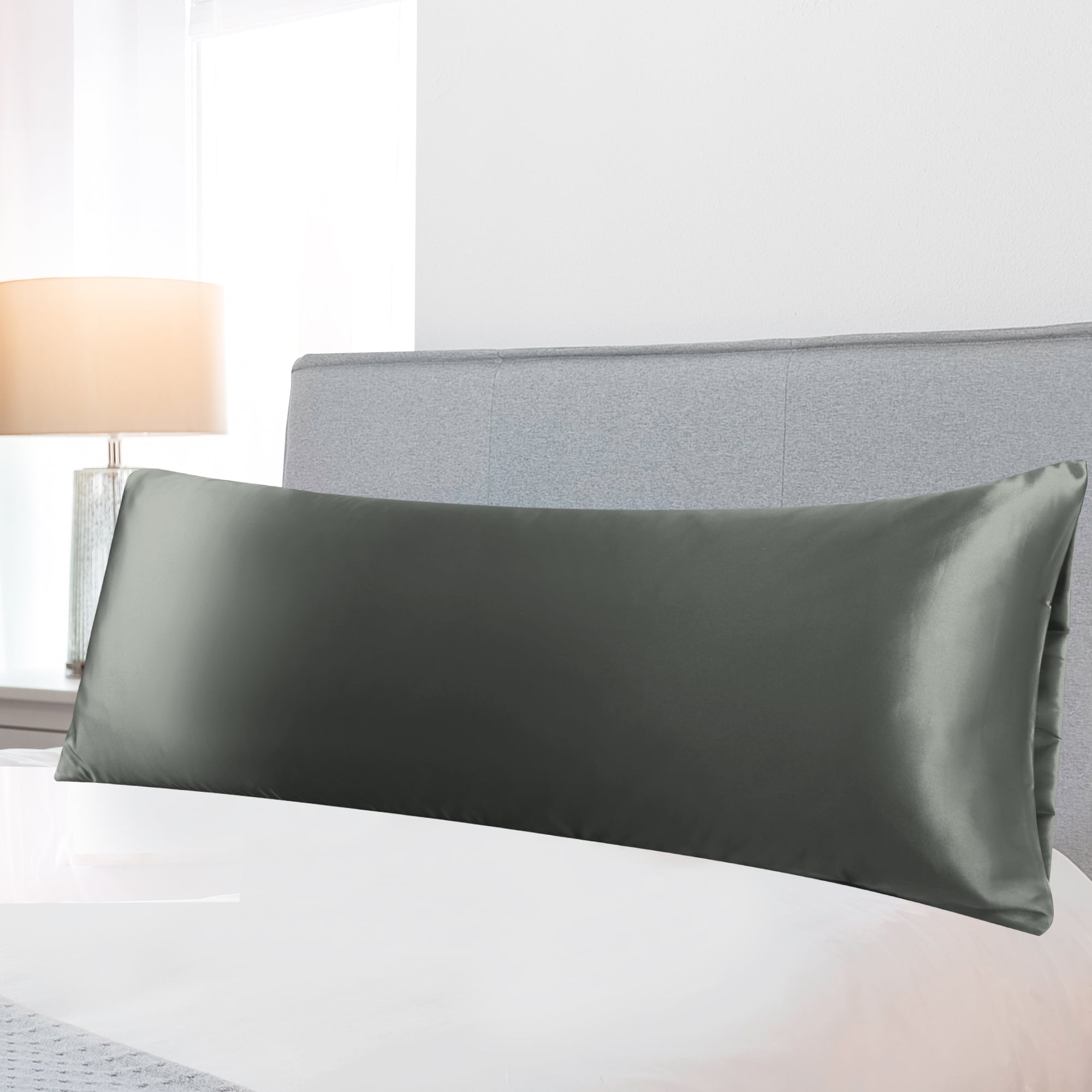 PiccoCasa Pillowcases, Body Pillow, Gray