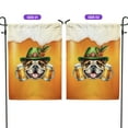 thumbnail image 2 of Best Bulldog Dad Proud Beer Lover Happy Oktoberfest Garden Flag 12x18in Double Sided Dog Lover Gifts Idea Outdoor Decor - 02016, 2 of 5