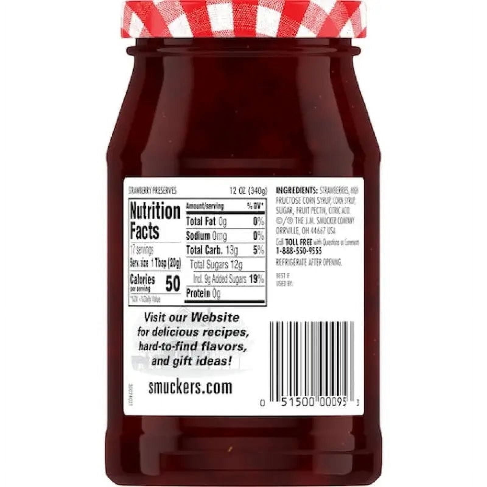 Smucker's, Strawberry Preserves 12 oz (Pack of 2)