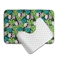 thumbnail image 6 of Honeii Skull and Palm Leaves Pattern Bathroom Anti-Skid Pad Bathroom Mat Vintage Seamless Pattern Not-Slip Toilet Rug Set, 6 of 6