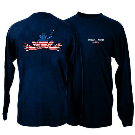 Peace Frogs Youth Navy USA Long Sleeve T-Shirt