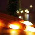 thumbnail image 3 of Juego de 4 velas cónicas sin llama, color naranja, 28 cm, de Lamp Ni-jasw, 3 of 6