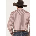 thumbnail image 4 of Moonshine Spirit Men's Canyon Striped Long Sleeve Pearl Snap Western Shirt Burgundy XX-, 4 of 4