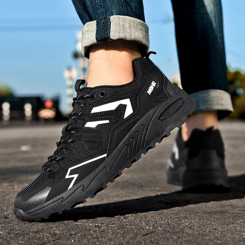 Thin Breathable Summer Men Mountain Hiking Shoes Non Slip Wear Resistant Outdoor Sneakers Ultra Light Shock Absorbing Comfort Footwear for Outdoor Camping Climbing Trip