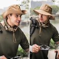 thumbnail image 2 of Sombrero de pescador con protección UV para hombre, sombrero para el sol, sombrero de pescador, sombrero de paja para exteriores, para pescar y cazar, 2 of 5