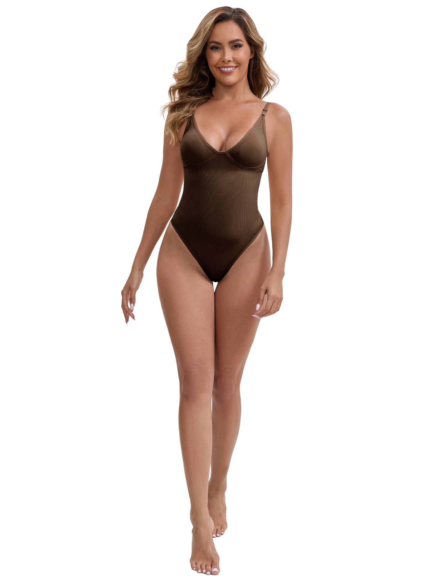 DARING DIVA Maternity Bodysuit Sleeveless Tank Top Shapewear M Brown