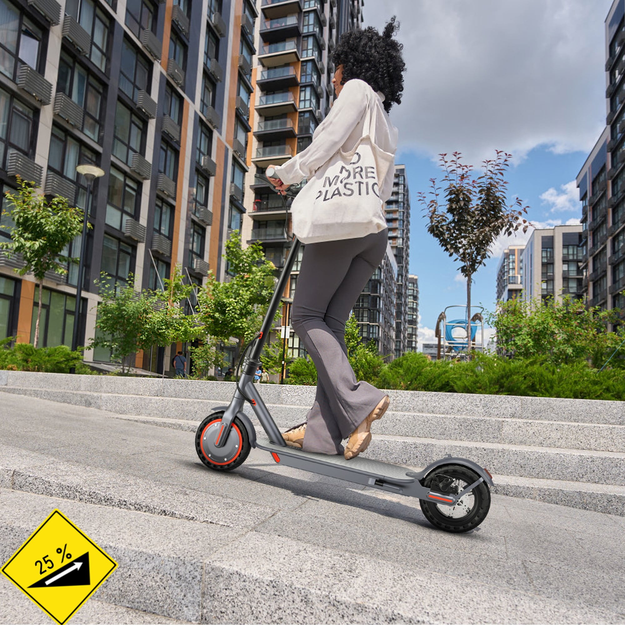 FLYPKIN FK007 350W Motor Electric Scooter,19 MPH Top Speed, 21