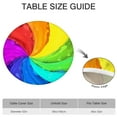 thumbnail image 6 of Rainbow Tie Dye Spiral Pattern Round Fitted Tablecloth with Elastic Edge,Dining Table Cover Waterproof,Outdoor Round Tablecloth for Camping,Dining,Indoor and Outdoor, 6 of 7