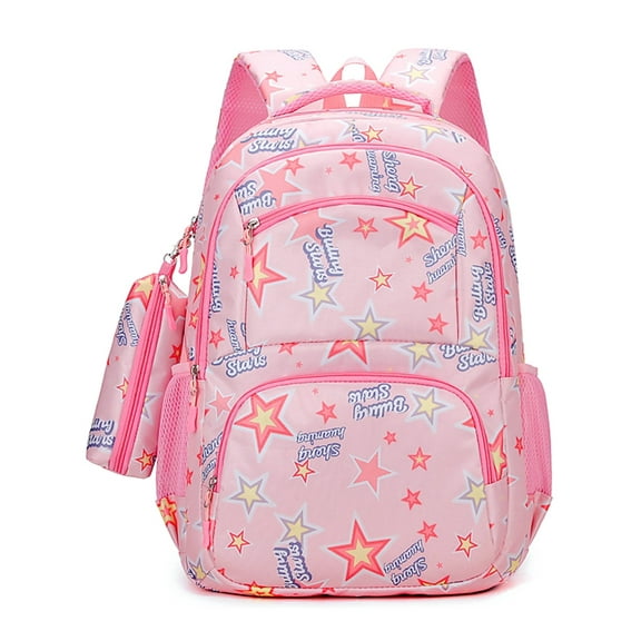 Baprem Kids School Backpack Cute School Bags for Girls with Pencil Case, Trendy Bookbag for Back to School Gifts, Pink