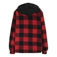 thumbnail image 6 of Ashirexll Womens Winter Coats, Womens Fleece Coats, Plaid Long Sleeve Hooded Warm Casual Coat for Winter Season, 6 of 6