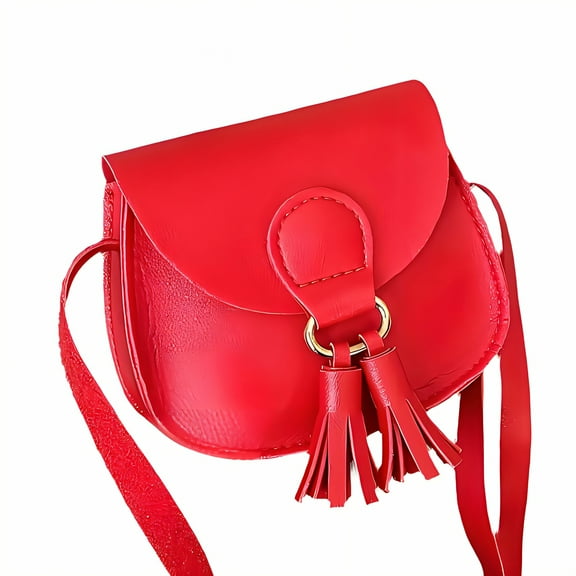 GASTROPOD Mini Purse,Gold-Tone Hardware Toddler Purse,Compact Size Little Girl Purse,Red