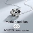 thumbnail image 4 of Double Ring Necklace Men's Personality Star Pendant Fashion Epoxy Ring Necklace, 4 of 4