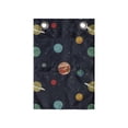 thumbnail image 1 of Galaxy Hanging Pocket Organizer, Simplistic Cartoon Design of Various Planets and Dot Shape Stars, Printed Polyester Storage Bag with Pockets, 14" x 20", Multicolor, 1 of 2