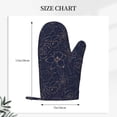 thumbnail image 2 of Gaeub Navy Dark Blue Print Oven Mitts and Potholders BBQ Gloves,Oven Mitts with Silicone, Non-Slip Cooking Gloves for Cooking Baking Grilling (2 Count), 2 of 6