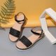 thumbnail image 4 of Haga Que los Zapatos Encajen Que Son Demasiado Grandes Correa de Tobillo Ajustable Sandalias de Pie Abierto con Adornos de Strass para Zapatos Negros de Mujer Primavera Verano Casual Versátil Tamaño, 4 of 9