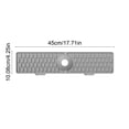 thumbnail image 3 of Topukaiba Silicone Sink Mat for Kitchen Faucet, Narrow Splash Guard Behind Faucet, Self Draining Countertop Protector, Easy to Clean for Kitchen Bathroom Vanity Sink Area,17.7"x4.2",Gray, 3 of 7