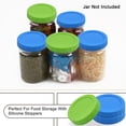 thumbnail image 1 of Unique Bargains Colored Plastic Mason Jar Lids Wide Mouth Mason Ball Canning Jars Food Storage Replacement 8 Pack, 1 of 7