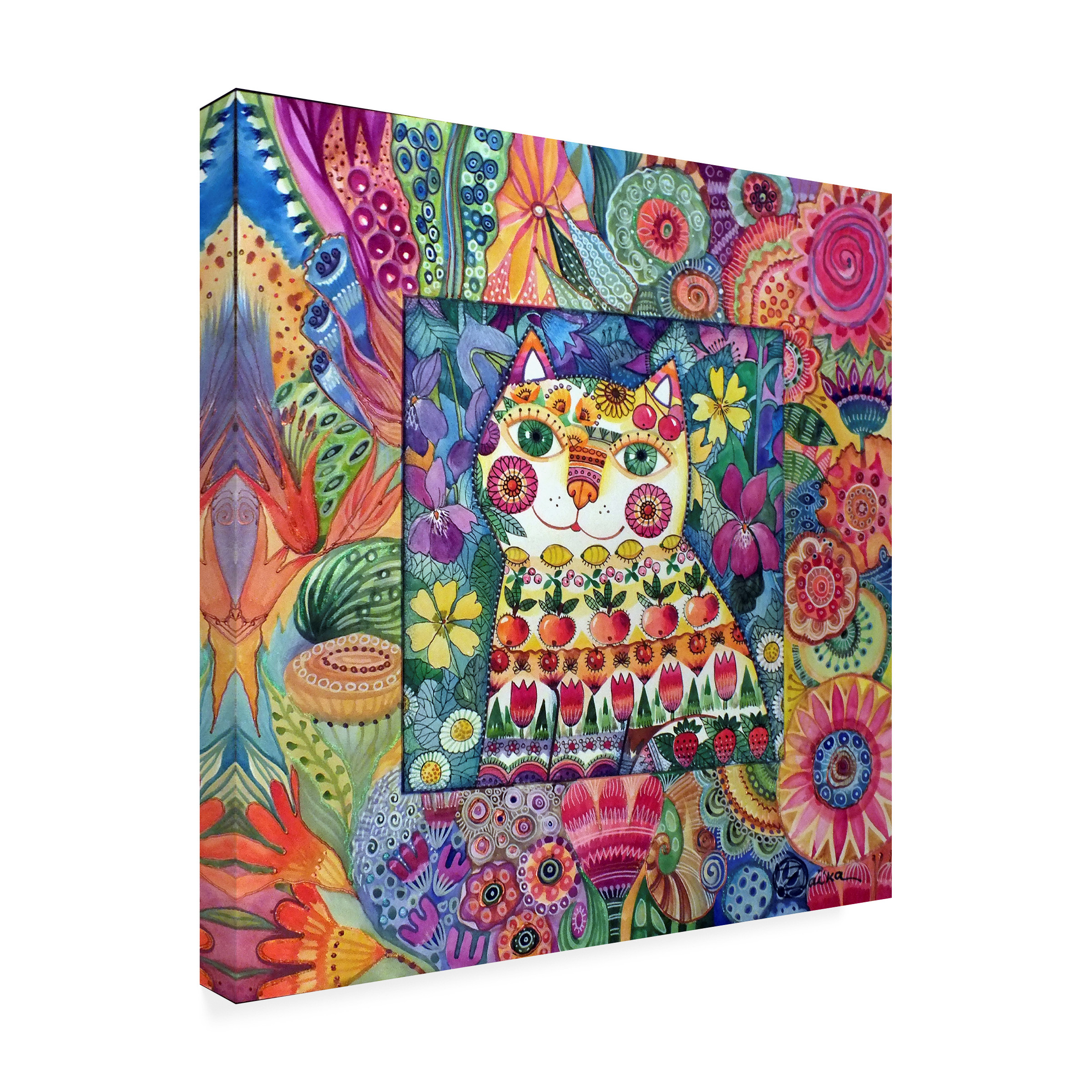 Trademark Fine Art 'Cat' Canvas Art by Oxana Ziaka