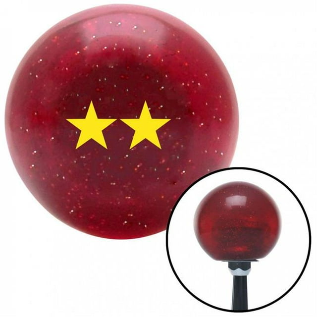 Yellow Rear Admiral Upper Half Red Metal Flake Shift Knob with M16 x 1.5 Insert Brody