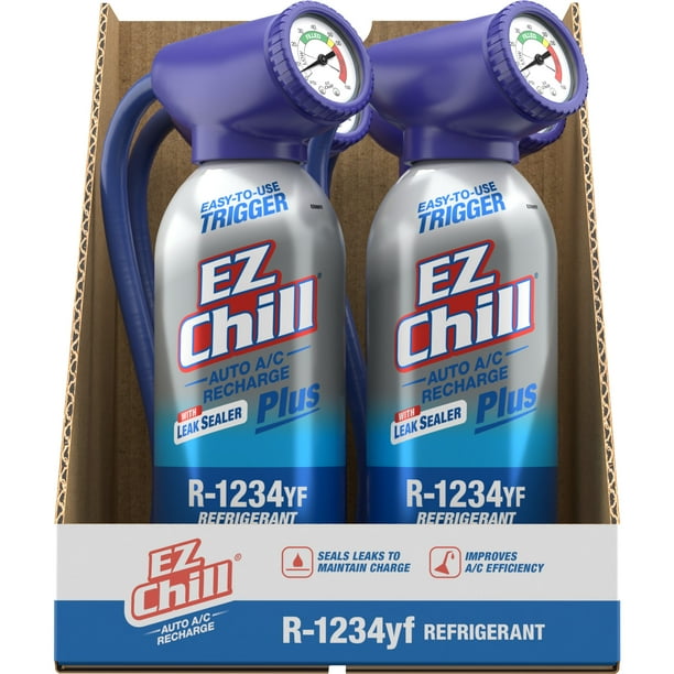 EZ Chill R-1234YF Refrigerant Plus Leak Sealer Car A/C