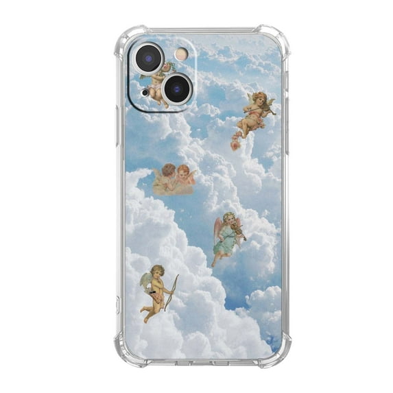 Renaissance Angels Case for iPhone 13,Aesthetic Art Design Pattern Soft Full TPU Bumper Cover