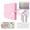 Pink, variant on DIY Scrapbook Album Set with Ribbon Closure Spiral Binding Black Cardstock Pages Gel Pens Stickers and Stencils for Crafting Gift Memory Book