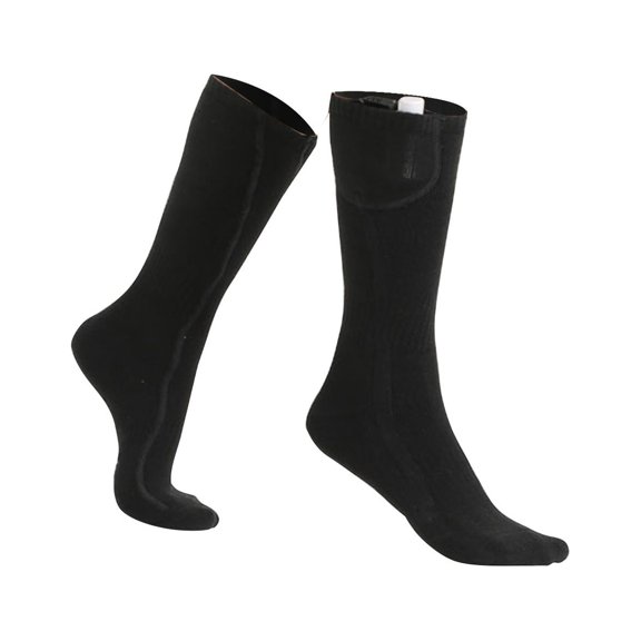 Penkiiy Middle Socks for Men Heated Socks, 3 Heating Settings Unisex Rechargeable Cotton Socks, Suitable For Winter Black Socks