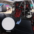 thumbnail image 6 of Xixirimido Skull Crow Red Roses Print Car Seat Cover Front Seat Sweat Towel Bucket Seat Covers for Cars SUV Trucks for Gym Workout Running Swimming Beach Hiking, 6 of 8
