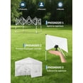 thumbnail image 3 of Gazebo Plegable 3x3m Impermeable con 4 Paredes - UPF 50+, Acero Reforzado, Fácil Montaje - Para Jardín, Camping, Fiestas - Color blanco, 3 of 7