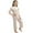 Beige, variant on BLVB Girls Pajamas Sets Ruffle 3/4 Sleeve Soft Sleepwear Loungewear Toddler Kids 2 Piece Pjs Set