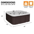 thumbnail image 6 of Lifesmart LS700DX Hot Tub - 7 Person, 90-Jet, 220-Volt, Arctic White / Espresso Brown, 6 of 21