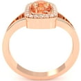 thumbnail image 3 of Split Band Citrine Diamond Cocktail Ring In 14k Rose Gold, 3 of 6