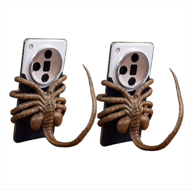 Soporte para Teléfono Móvil con Diseño de Cara Que Se Adapta A la Cara, Decoración de Adsorción de Terror de Halloween, Soporte Ajustable para Teléfono Móvil