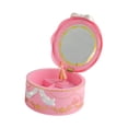 thumbnail image 1 of Caja de música giratoria con forma de bailarina de ballet, joyero, vitrina para brazaletes con espejo de maquillaje, multifunción para tocador, hogar, Rosa, 1 of 10