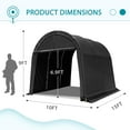 thumbnail image 5 of Mellcom 10'x15'x9' Portable Garage, Heavy Duty Carport with All-Steel Metal Frame and Round Style Roof, 5 of 7