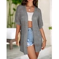 thumbnail image 6 of Zeagoo Lightweight Crochet Cardigan for Women Summer Boho Short Sleeve Open Front Knit Oversized Cardigans, 6 of 6