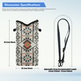 thumbnail image 6 of ZIATUBLES Stylish Mini Mobile Case Bag Women Men Small Crossbody Phone Bag with Adjustable Carrying Strap, Hook and Loop Fastener, 4 X 8 Inch, Amercian Tribal Print, 6 of 7
