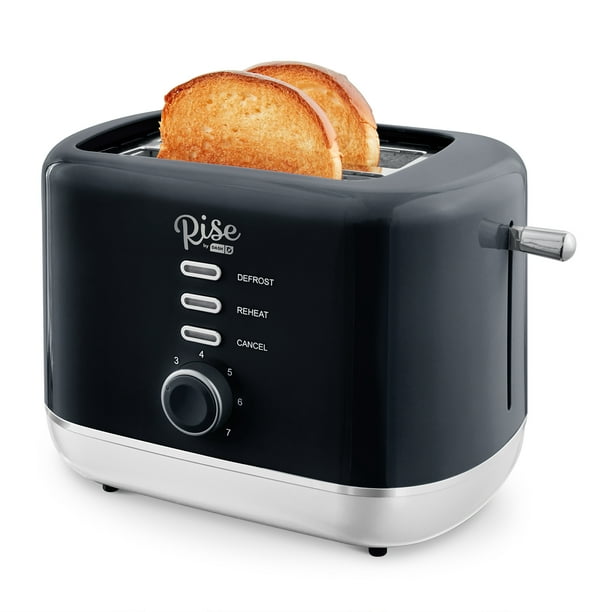 Rise By Dash 2Slice Toaster, Defrost, Reheat + Auto Shut off, 7