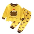 thumbnail image 4 of HCNTES Toddler Boy Clothes Outfit Long Sleeve Sweatshirt Top Jogger Pants Cute 2Pcs Set(12-18 Months,Yellow#8), 4 of 4